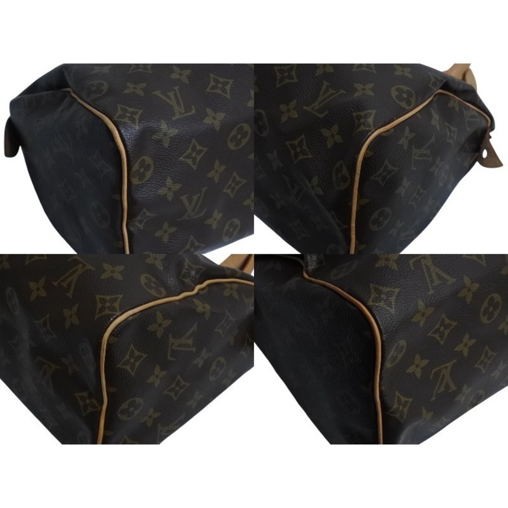 LOUIS VUITTON Speedy Handbag Monogram Leather Brown - Picture 7 of 9